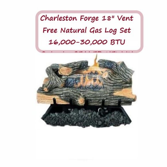 Charleston Forge Empire 18" Vent Free Natural Gas Log  #HDVf3018N Sealed 🆕/NWT - Picture 2 of 14